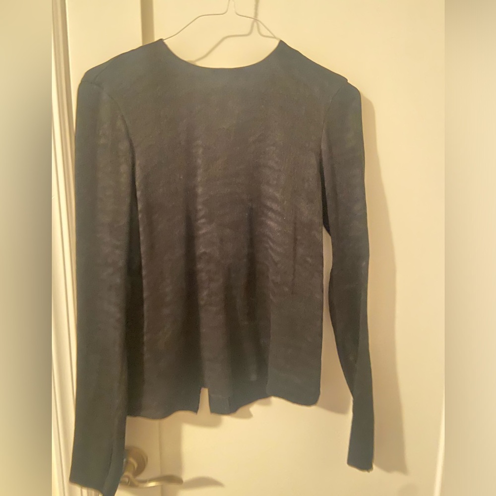 Black textured Tibi top